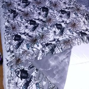 Hand made fleece blankets with a Halloween theme